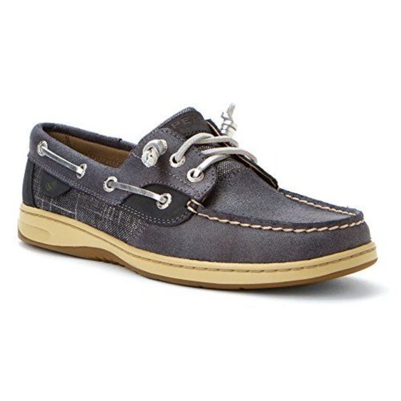 SPERRY TOP-SIDER IVYFISH NAVY/SILVER BOAT SHOES SIZE: 7.5 M - Picture 1 of 8